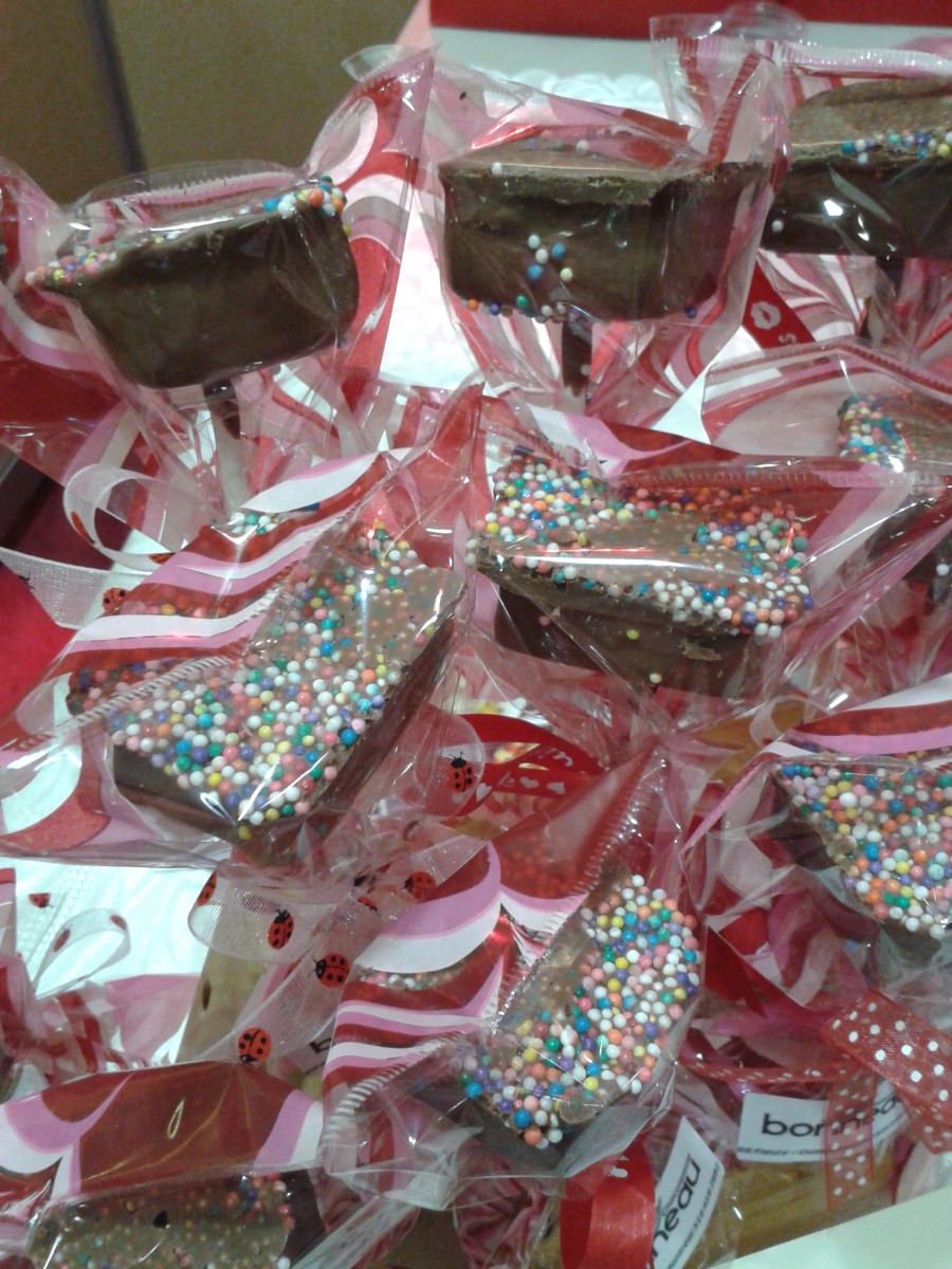 Chocolate covered marshmellow lollipop