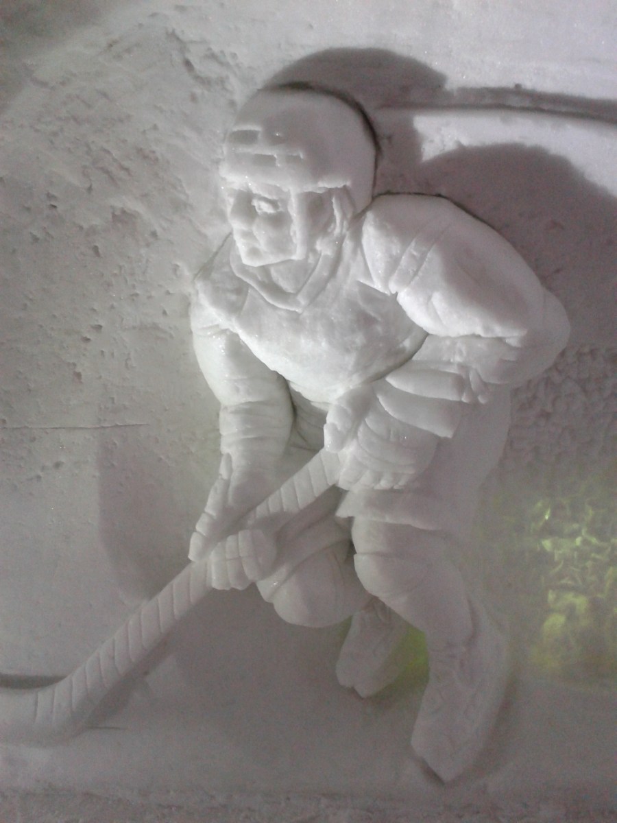 NHL room in the Ice Hotel